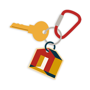 Key with Homeward Bound logo keychain