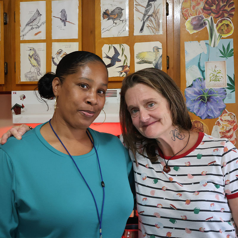 Happy program volunteer with Homeward Bound Donation Center