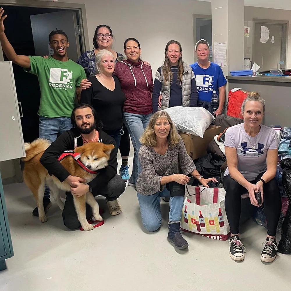 Volunteers working at the AHOPE day center in Asheville, NC