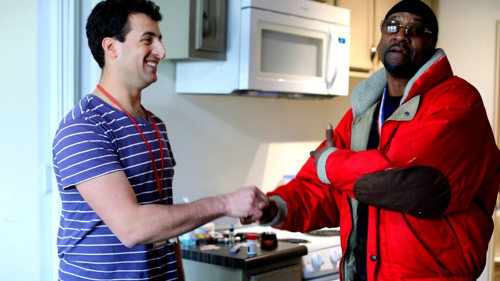 Nicholas meeting with client