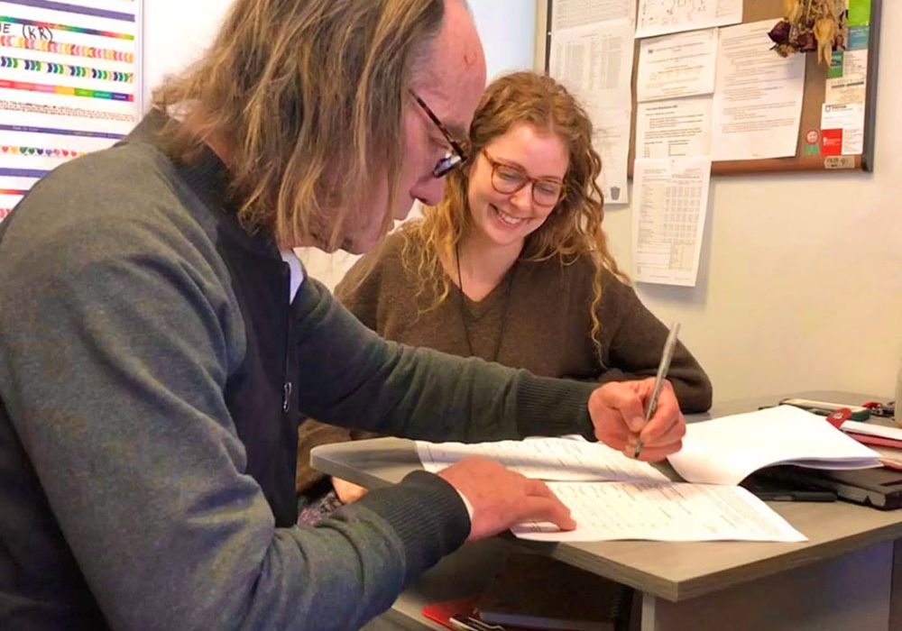 Helping a client with housing paperwork