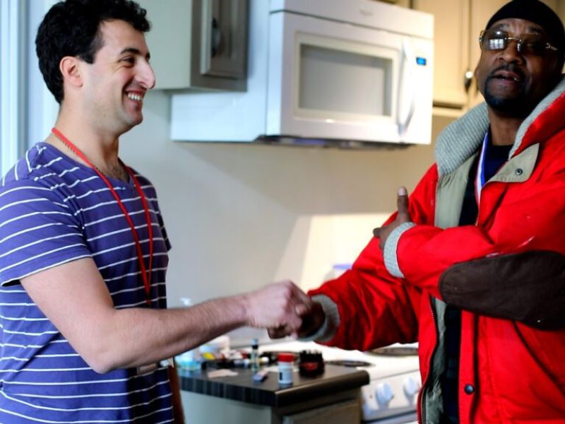 Nicholas meeting with client